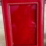 Paire de cadre porte photo vintage rouge