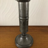 Antique pewter candle holder