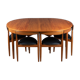 Table à manger & 6 chaises « Roundette » d'Hans Olsen pour Frem Rølje 1960