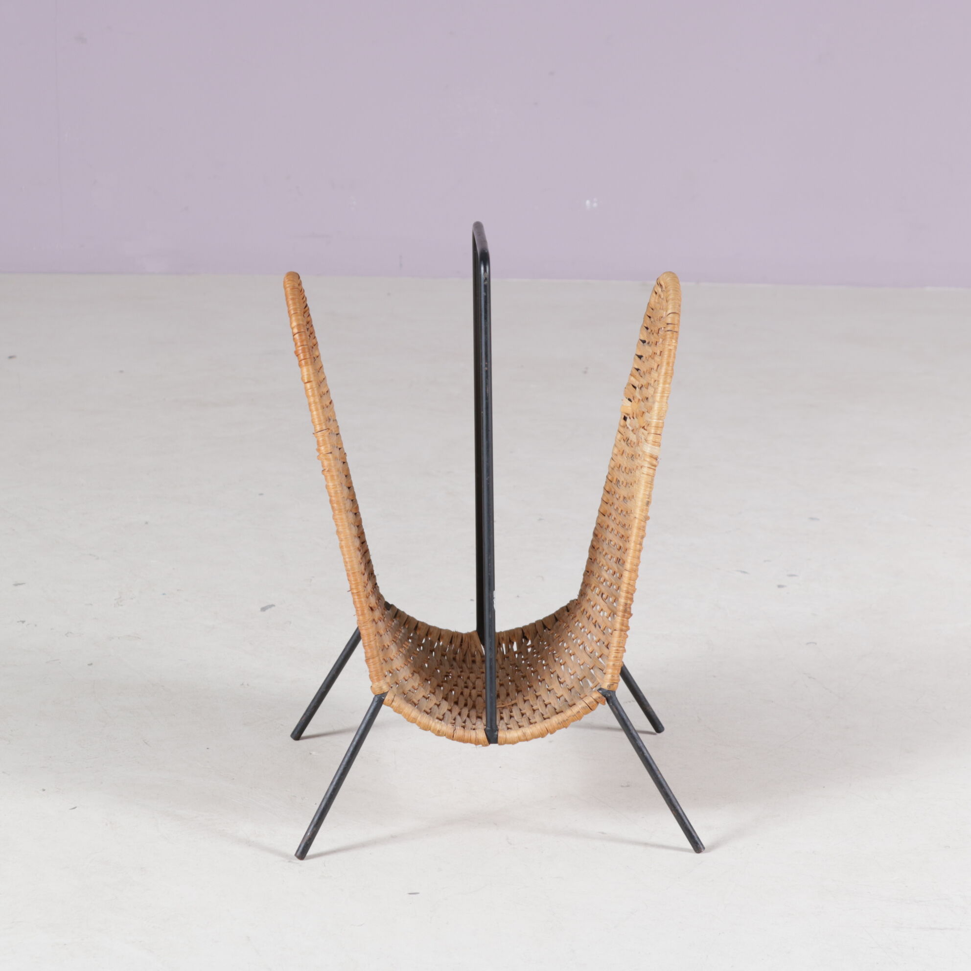 1950s Carl Auböck attributed magazine holder from Denmark