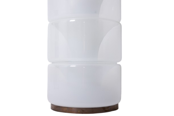 Carlo Nason. "Column" floor lamp in opalescent glass. 1970s/80s.