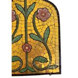 Wall plaque in floral mosaic, around 1900