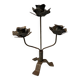 Rose shaped metal candle holder