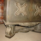 Coin - Bar from the 1940s in black-coloured cerused oak white of origin