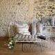 Small renovated wrought iron bed