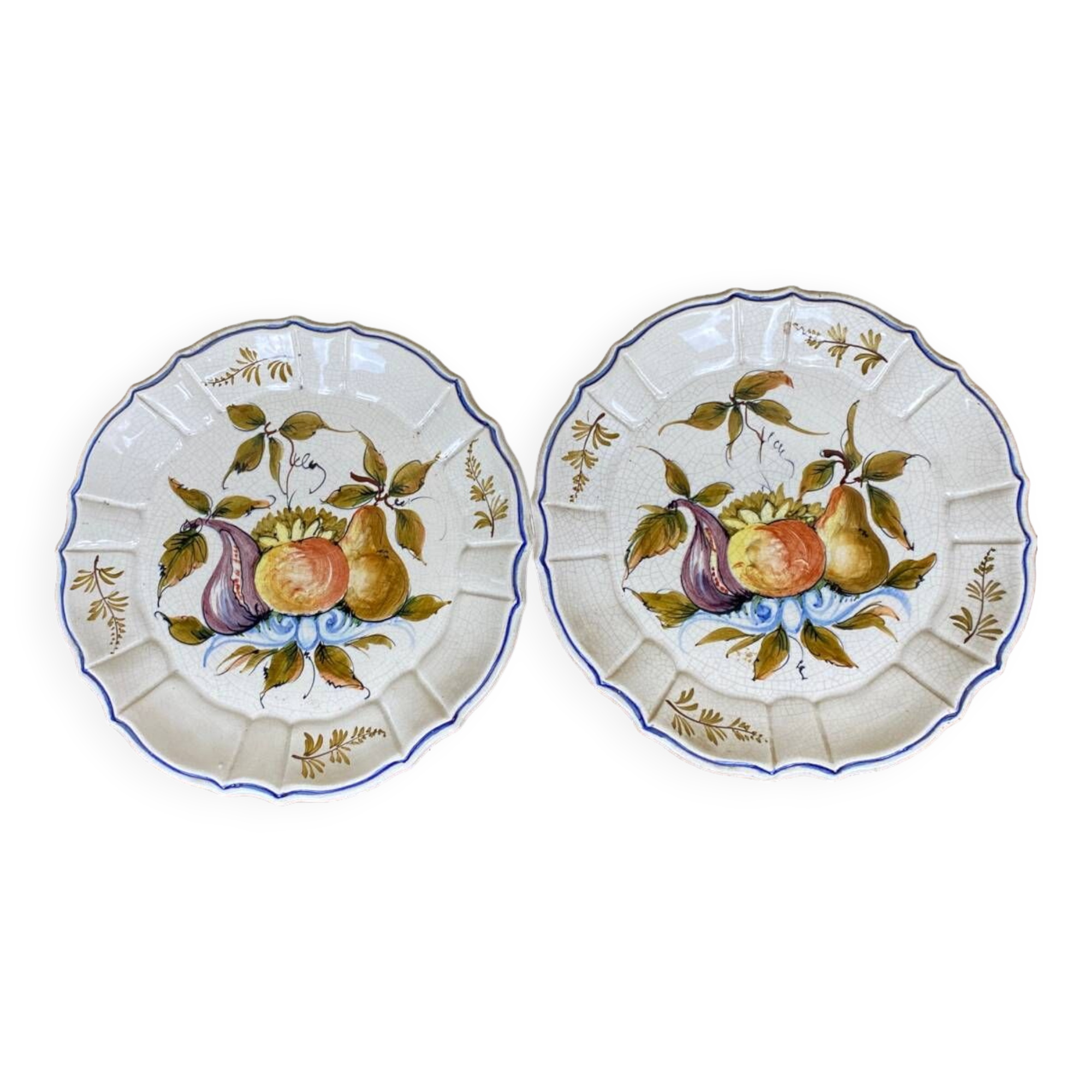 Set of two art deco wall plates