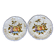 Set of two art deco wall plates