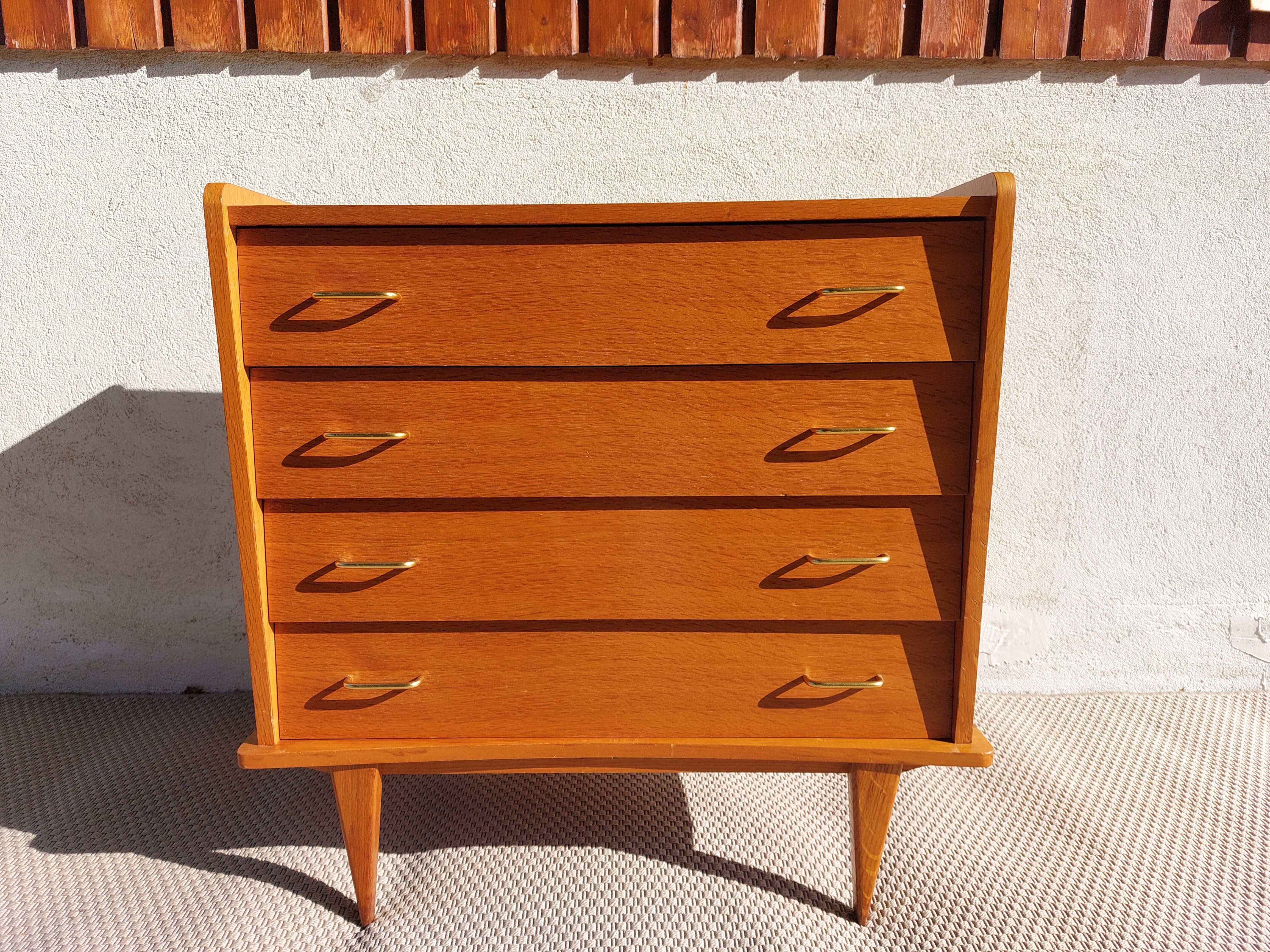 vintage commode with tapered legs