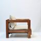 Fauteuil en chêne massif — reconstruit en 100 % laine vierge