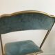 Chaise pliante vintage Chaisor en velours bleu