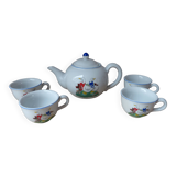 Rare teapot and cups ctc design atlanta usa in earthenware duck model