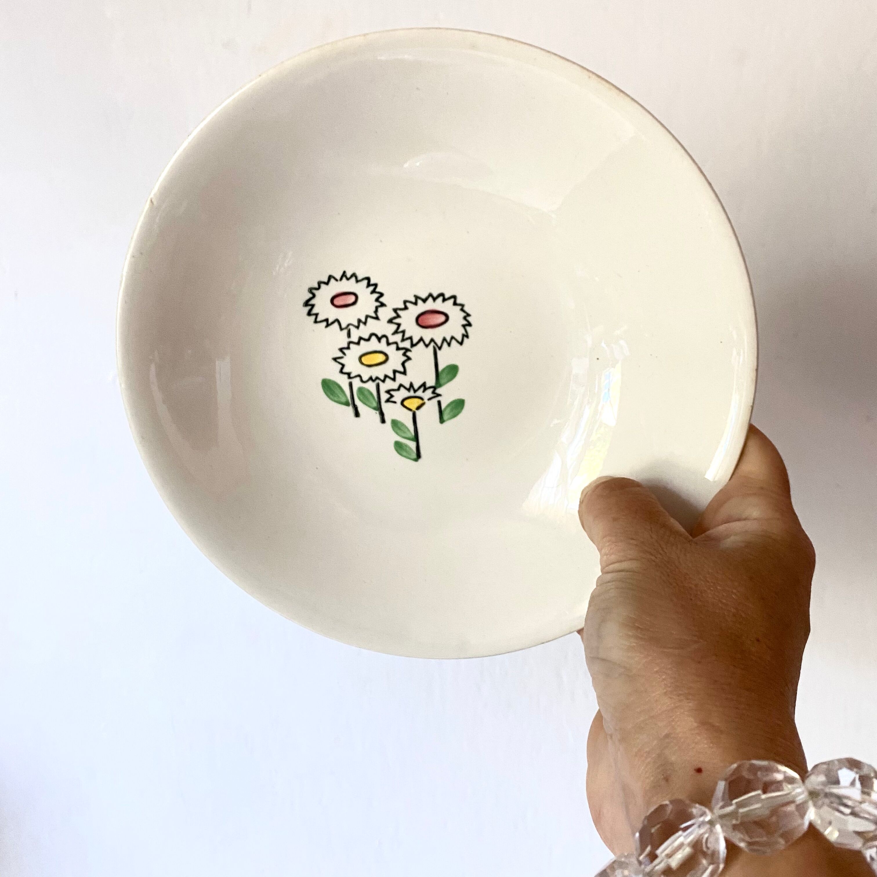 Hollow earthenware plates from Gien