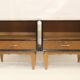 Pair of vintage bedside tables in oak veneer, 1960
