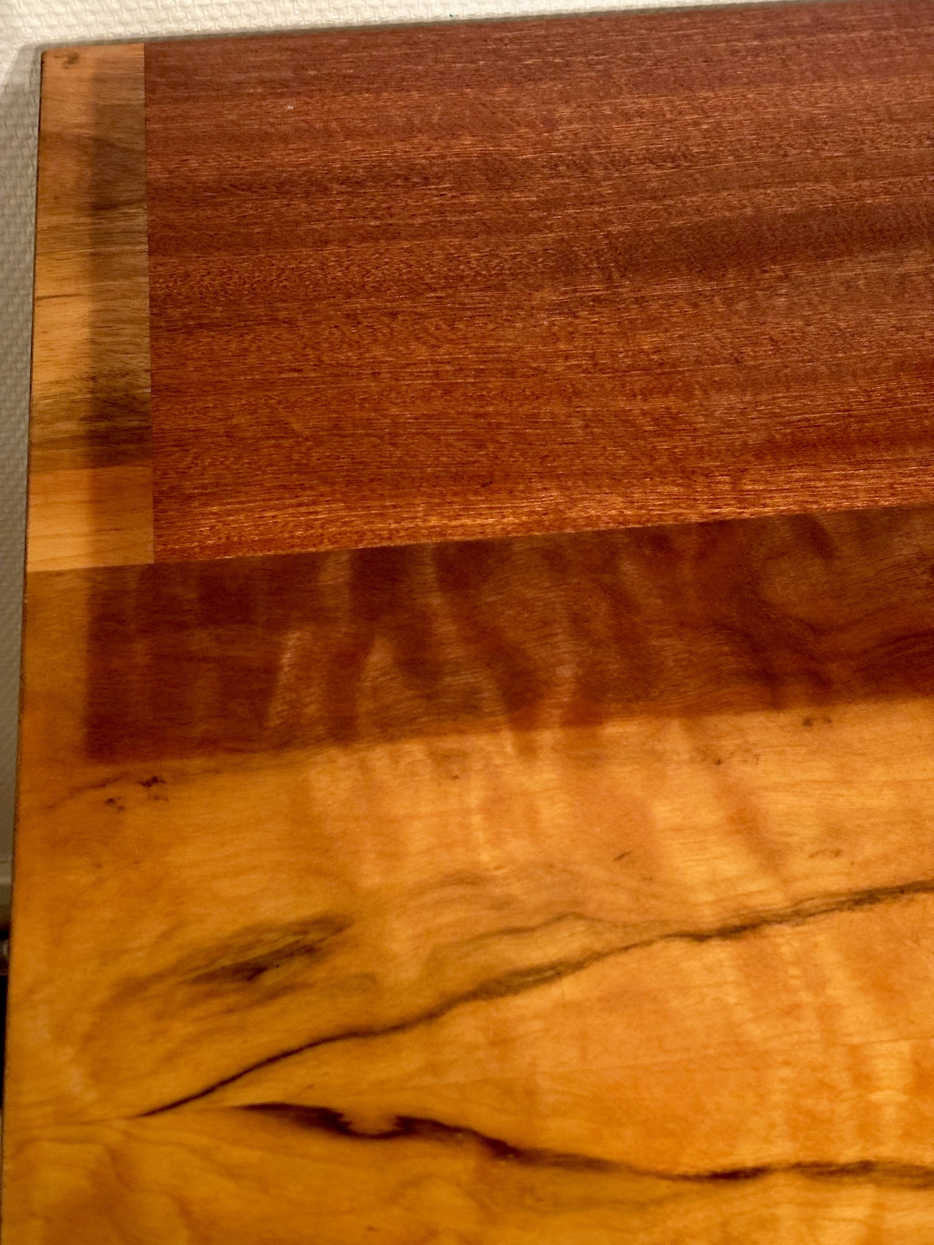 Vintage Polish buffet in flamed walnut – Mid-Century design from the 1960s