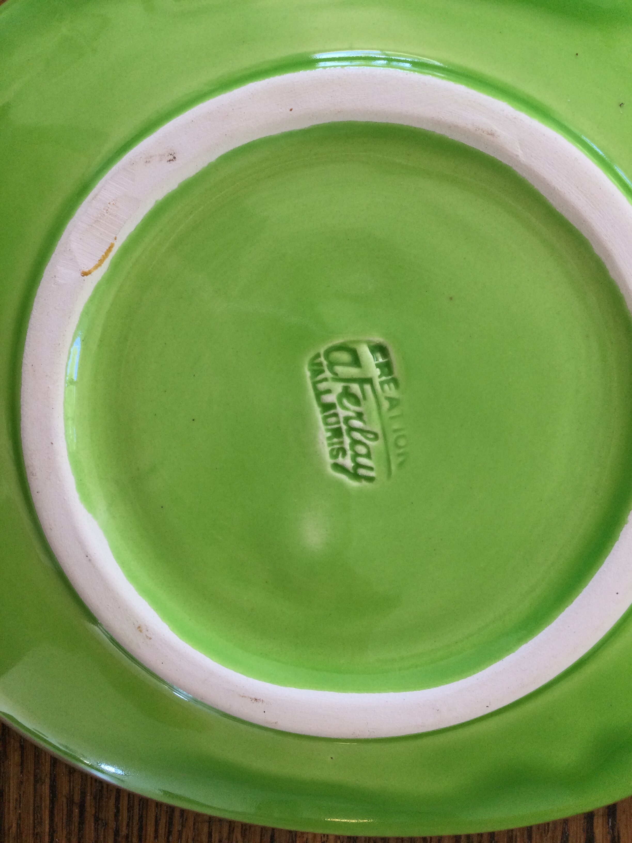 Dessert plate creation Ferlay Vallauris