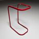 C.I.C. postmodern from the 1980s in red lacquered metal and glass