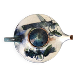 Glazed terracotta teapot