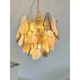 Contemporary Modern Multicolour Amber "Rondini" Murano Chandelier by Simoeng