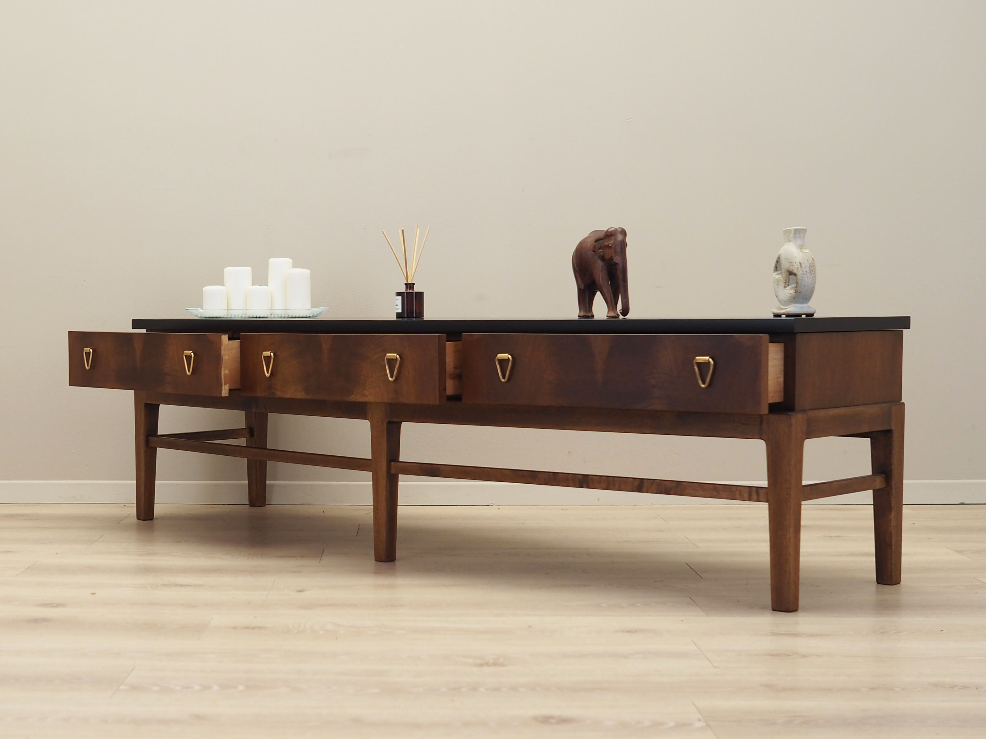 Walnut console, Danish design, 1960s, production Denmark