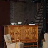 Henning Kjærnulf, enfilade in oak, mid-century Danish, Nyrup Møbelfabrik, 1960s.