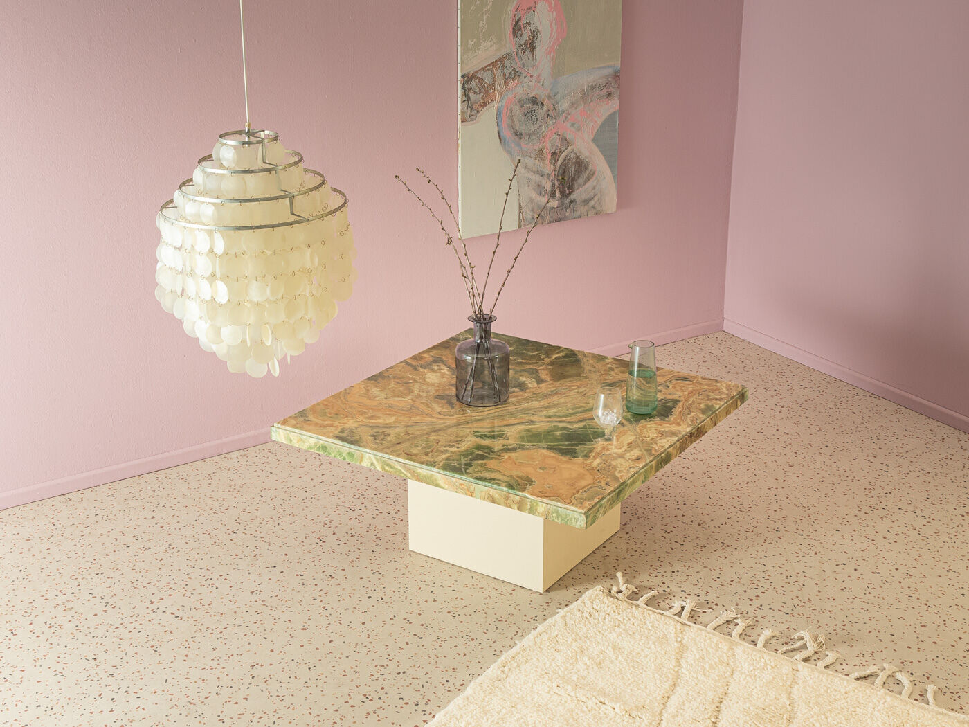 1960s onyx coffee table