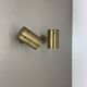 set of 2 minimalist Brass hole pattern "downlight" wall Light Spots, Italy
