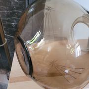 Vase rond en verre fumé motif étoile