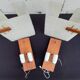 Paire d'appliques scandinaves Perpex et teck