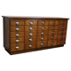 German apothecary's cabinet in oak mid-twentieth century