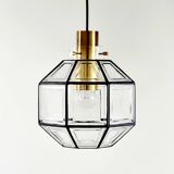 Large Mid-Century Octagonal Glass Ceiling Light from Limburg, Germany, 1960s