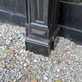 Grande cheminée Napoléon III en marbre noir de Belgique, vers 1880