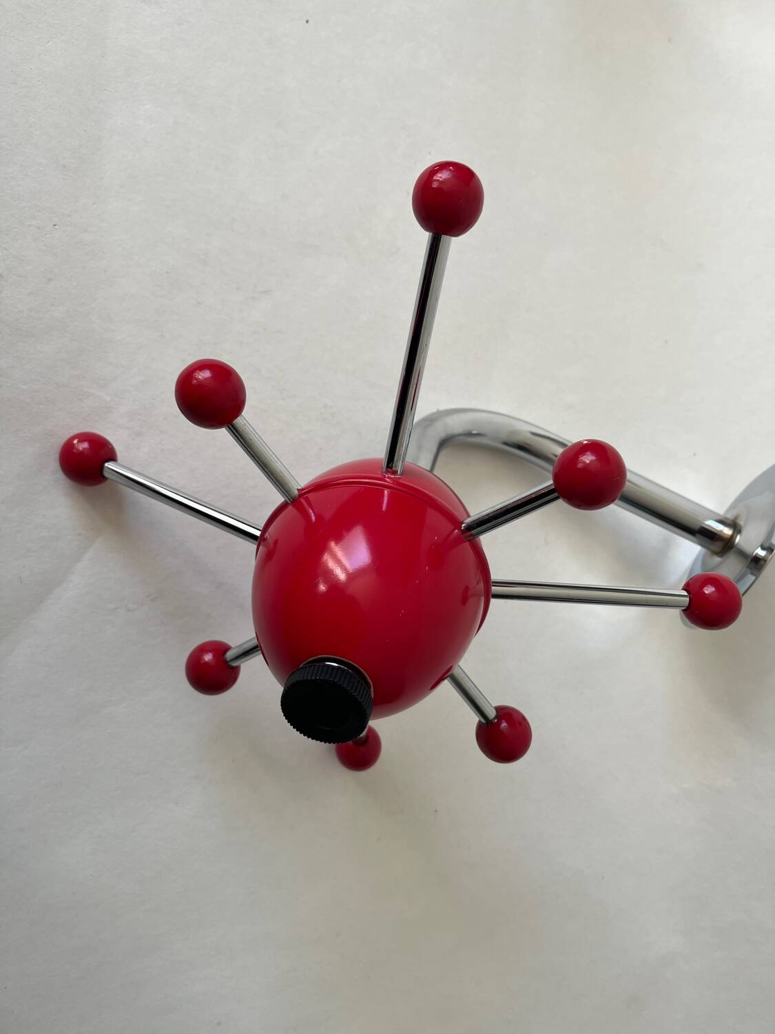 Vintage red Sputnik coat rack