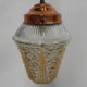 Vintage hanging lamp with glass shade
