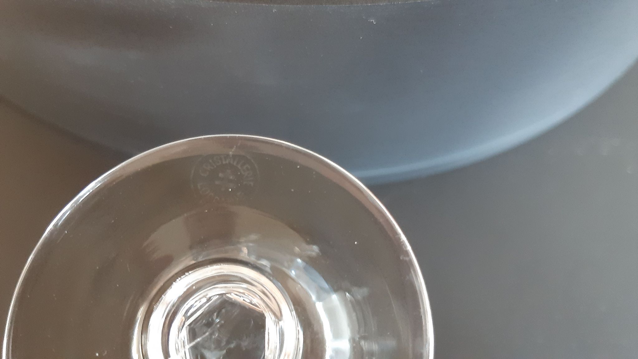 Set of 8 wine glasses Cristallerie de Lorraine 50s