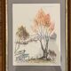 Tableau : Aquarelle -paysage de marais