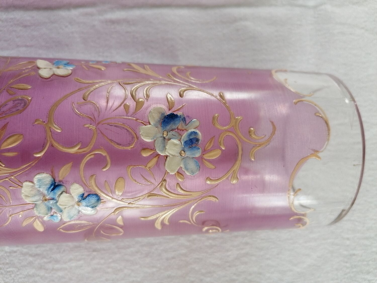 Enamelled roller vase