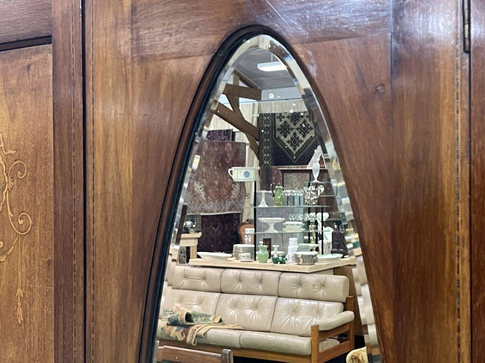 Early 20th century English wardrobe in mahogany