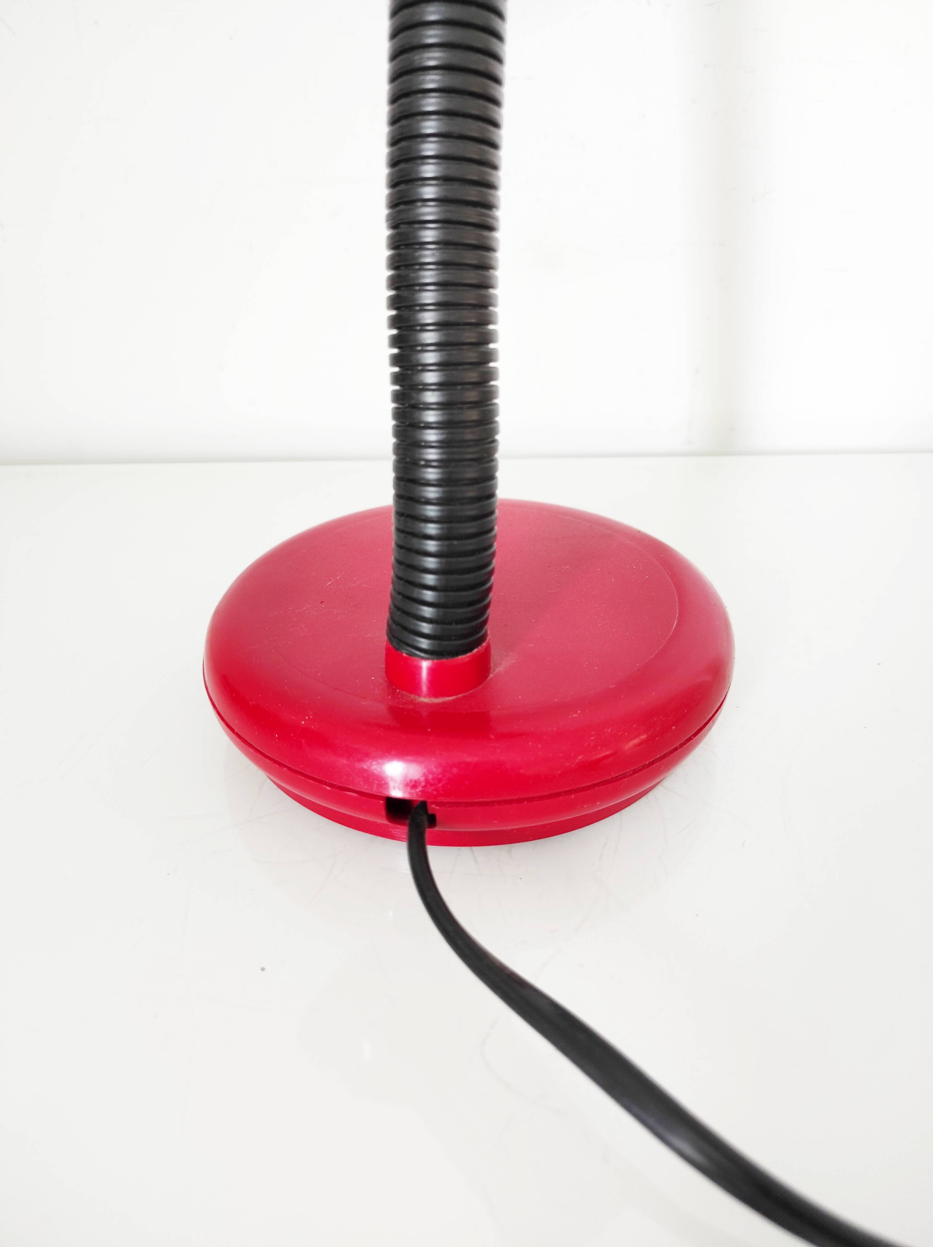Red vintage lamp, 30.5 cm high