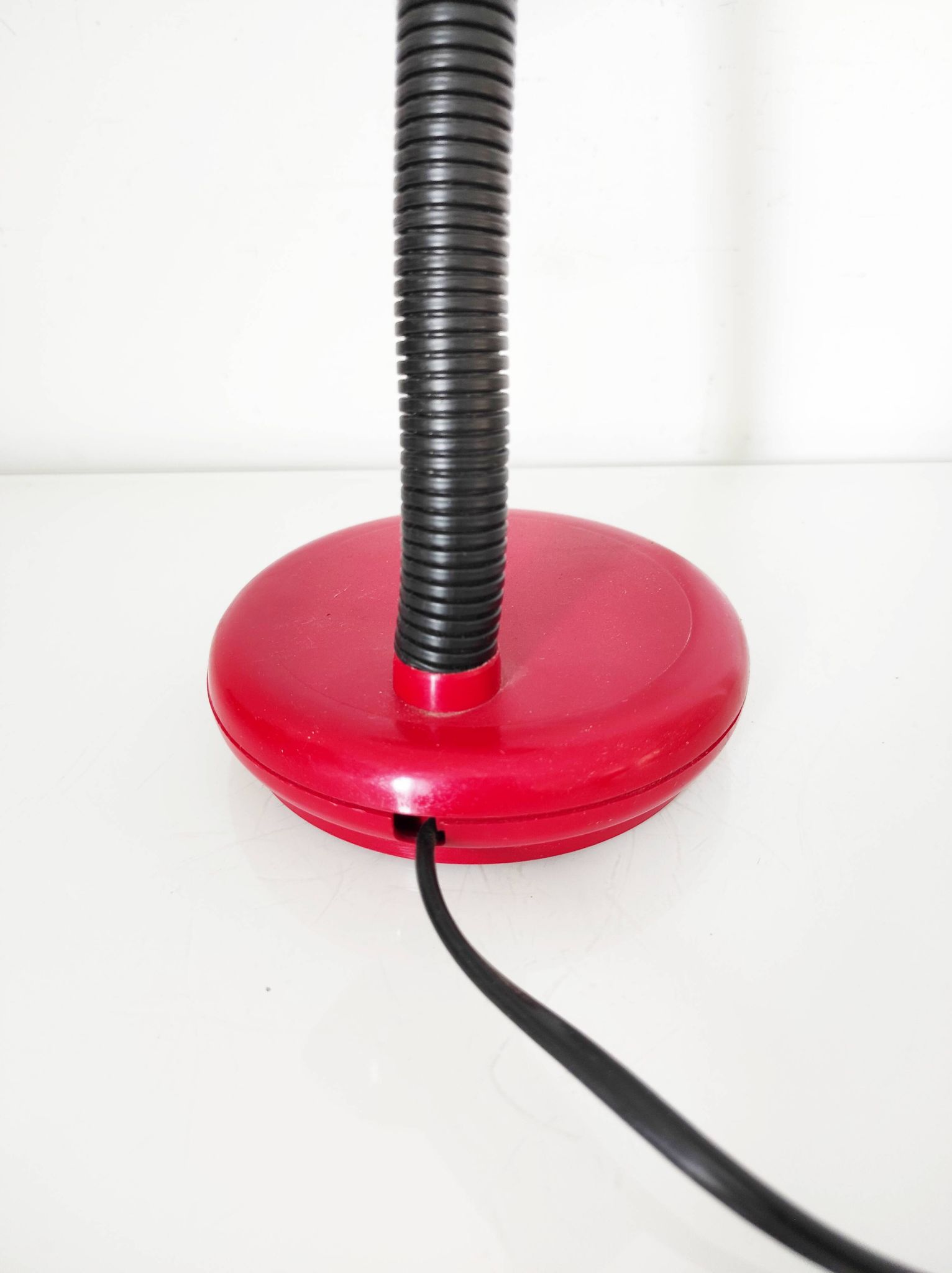 Lampe vintage rouge, 30,5 cm de haut