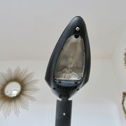 Lampe de bureau zoomorphe en merisier et polycarbonate