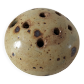 Small vintage speckled stoneware flower frog