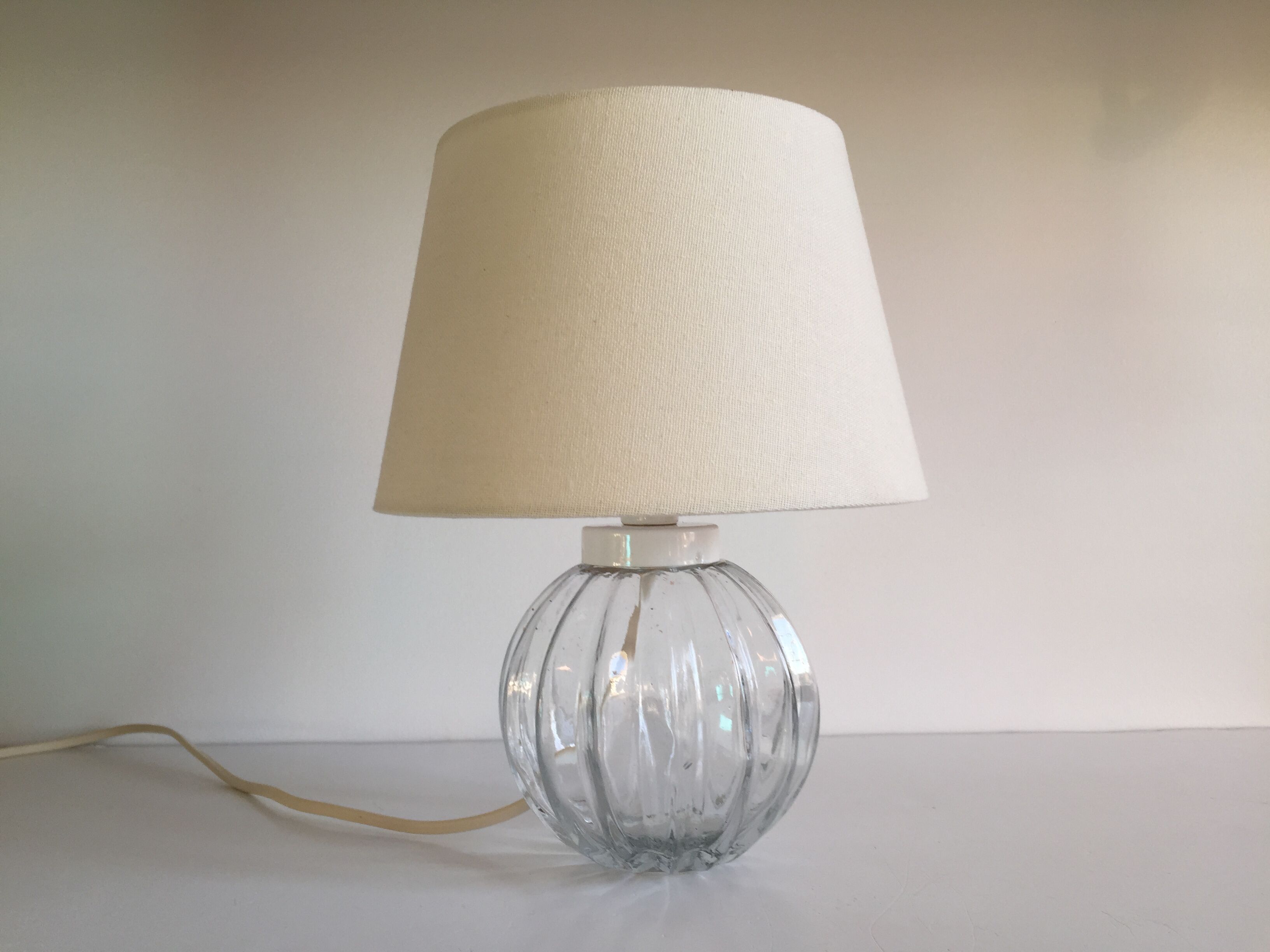 Lamp glass ball blown mathias vintage