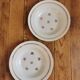 Vintage mismatched yellow and gold soup plates