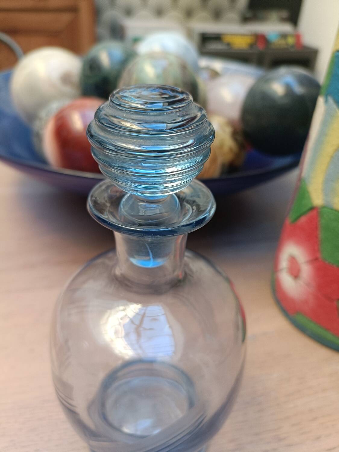 Carafe bleue Art Déco