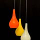 Suspension milieu du siècle avec abat-jour en verre Vistosi par Stilux Milano. Italie, années 1960.