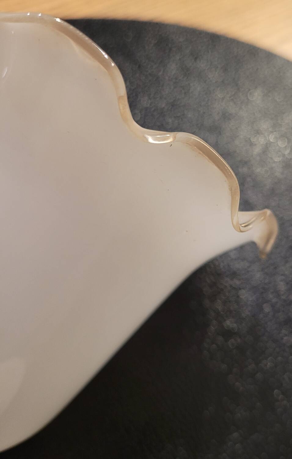 White glass tulip wall light