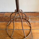 Large standing candlestick in folk art forged metal
