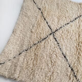 Moroccan Berber carpet Beni Ouarain with black diamonds 285x82cm