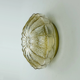 Vintage 1970s mid century wall sconce petal-shaped amber glass shades 2 available