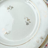 Set of 6 porcelain plates and 6 small mismatched vintage plates ~ Dinner service for 6 people ~